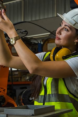 Engineer working in a facility